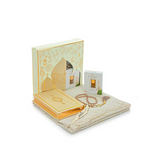 Decoratieve gebedskleed tasbih koran set in pastelkleuren voor luxe cadeau